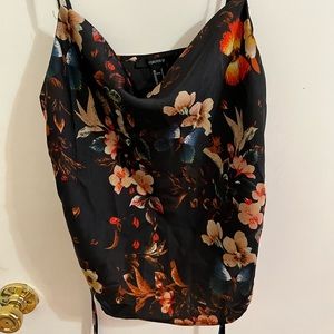Small, Black w/ Flowers , Going out crop top